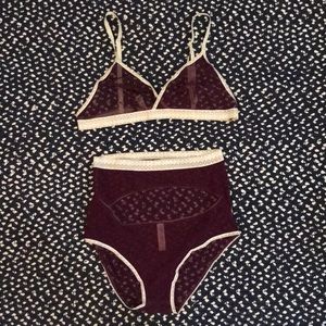 Bralette and high waisted panties